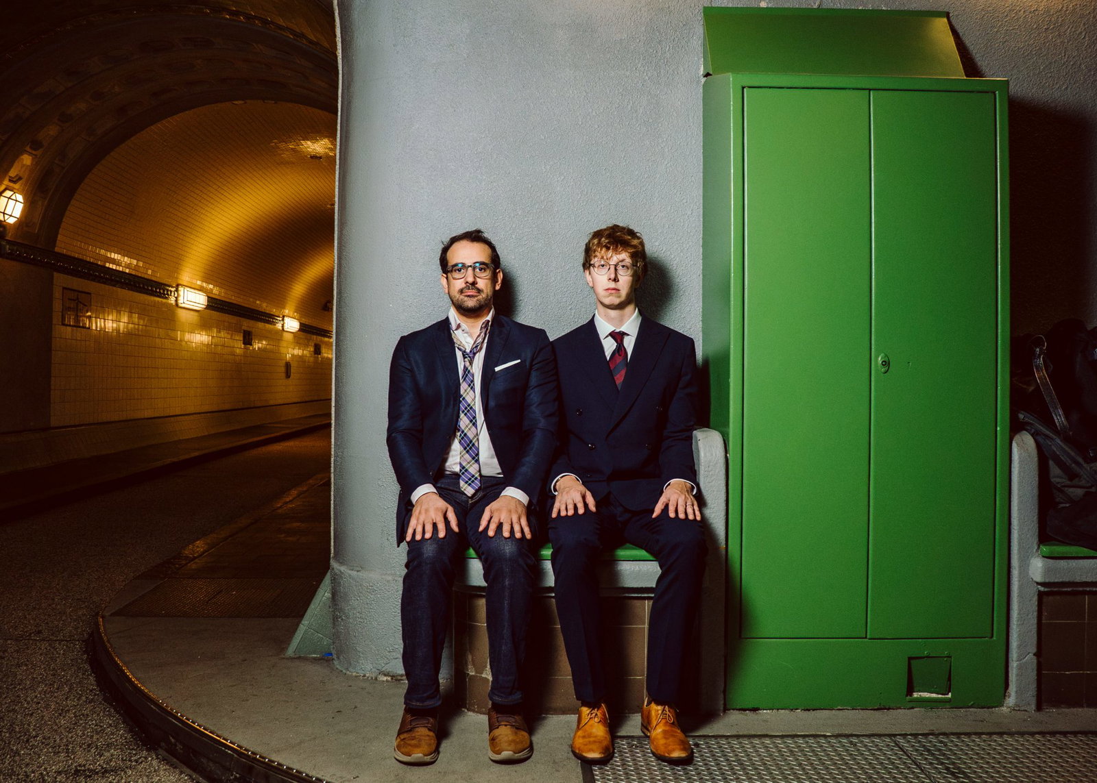 Youssef Rebahi-Gilbert und Felix Treder im Elbtunnel